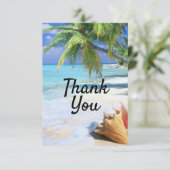 Beach Ocean thema Bedankt voor je creditcard (Staand voorkant)