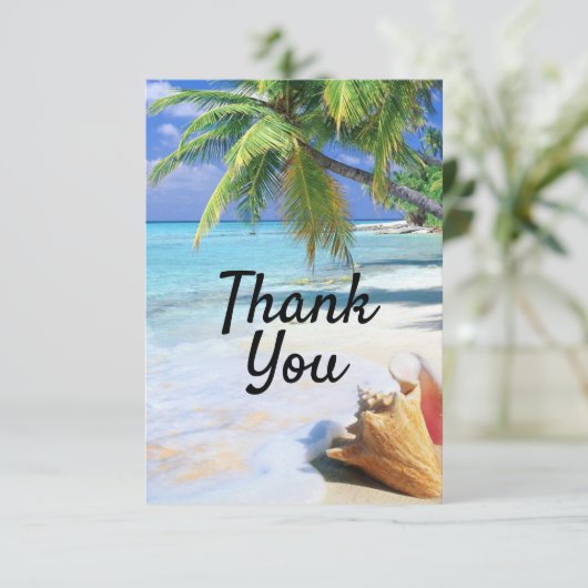 Beach Ocean thema Bedankt voor je creditcard (Staand voorkant)