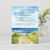 Beach Ocean Tribute Celebration of Life Memorial Kaart (Staand voorkant)