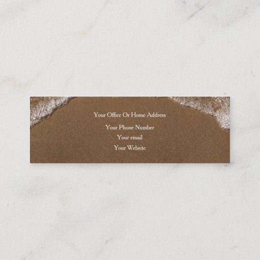 Beach Ocean Tropical Custom Name Consultant Modern Mini Visitekaartje (Achterkant)