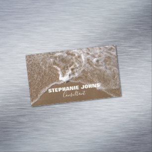 Beach Ocean Tropical Custom Name Consultant Trendy Magnetisch Visitekaartje