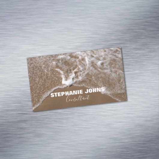 Beach Ocean Tropical Custom Name Consultant Trendy Magnetisch Visitekaartje (Voorbeeld)