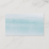 Beach Ocean Tropical Waterverf Wedding Website Informatiekaartje (Achterkant)