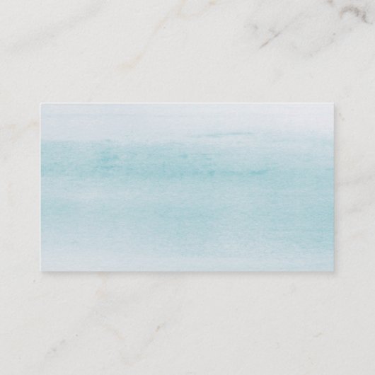 Beach Ocean Tropical Waterverf Wedding Website Informatiekaartje (Achterkant)