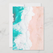 Beach Ocean Tropical White Brown Weduwschap #3 Kaart (Achterkant)