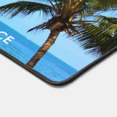 Beach Ocean Uitzicht palmbomen of uw foto Bureaumat (Hoek)