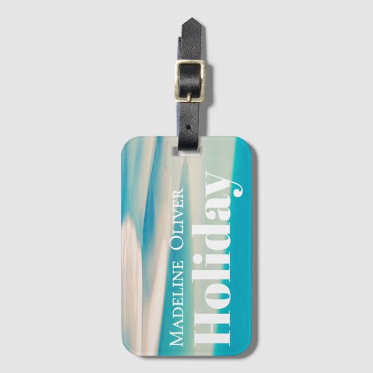 Beach Ocean Vacation Moderne Kustreizen Bagagelabel (Voorkant (verticaal))