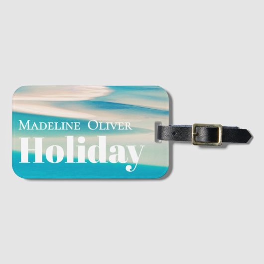 Beach Ocean Vacation Moderne Kustreizen Bagagelabel (Voorkant (horizontaal))