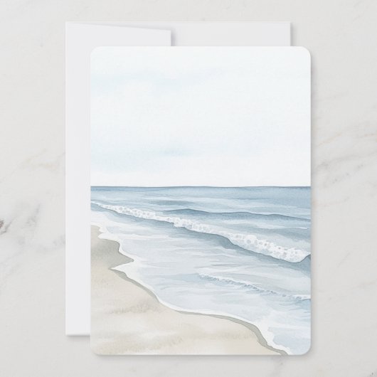 Beach Ocean Vliegtuig Verjaardag Kaart (Achterkant)