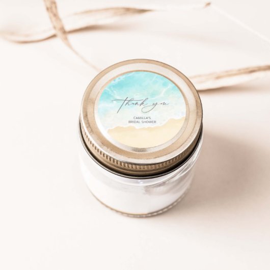 Beach Ocean Vrijgezellenfeest Dank u Ronde Sticker