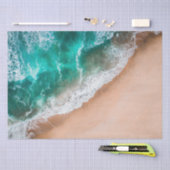 Beach ocean water on seashore sand tropical summer tissuepapier (Craft)