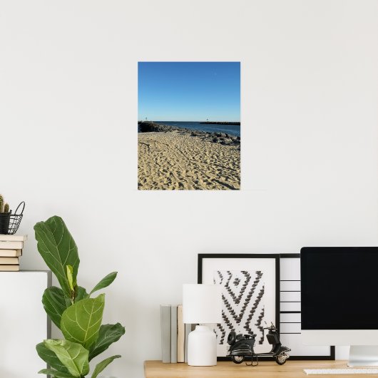 Beach Ocean Waterscape Poster (Thuiskantoor)