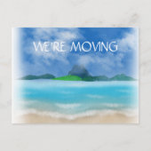 Beach Ocean Waterverf Change Address Notice Aankondigingskaart (Voorkant)