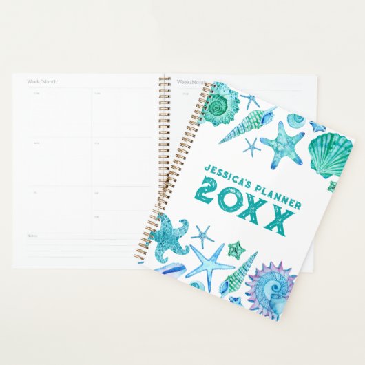 Beach Ocean Waterverf Shells & Starfish Organizer (Display)
