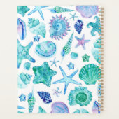 Beach Ocean Waterverf Shells & Starfish Organizer (Achterkant)