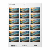 Beach Ocean Waves Wedding Return Address Labels (Full Sheet)