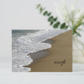 Beach Ocean Waves Wedding RSVP Response Kaart (Staand voorkant)