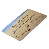 Beach Ocean Wedding Deluxe Opslaan van de datum Magneet (Linkerzijde)