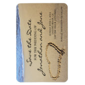 Beach Ocean Wedding Deluxe Opslaan van de datum Magneet (Verticaal)