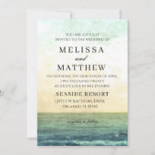 Beach Ocean Wedding Invitation Kaart (Voorkant)