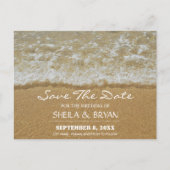 Beach Ocean Wedding Save the Date Post Kaart (Voorkant)