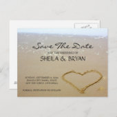 Beach Ocean Wedding Save the Date Post Kaart (Voorkant / Achterkant)