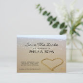 Beach Ocean Wedding Save the Date Post Kaart (Staand voorkant)