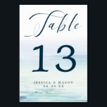 Beach Ocean Wedding Table Numbers Pedestal Sign Kaart<br><div class="desc">Help je gasten gemakkelijk hun weg te vinden met deze mooie voetballetnummers. Bewerk het nummer eenvoudig en voeg het toe aan de wagen. Creëer zoveel tabelnummers als u nodig hebt! Bekijk het gehele collectie Beach voor meer overeenkomende objecten!</div>