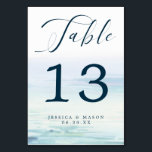 Beach Ocean Wedding Table Numbers Pedestal Sign Kaart<br><div class="desc">Help je gasten gemakkelijk hun weg te vinden met deze mooie voetballetnummers. Bewerk het nummer eenvoudig en voeg het toe aan de wagen. Creëer zoveel tabelnummers als u nodig hebt! Bekijk het gehele collectie Beach voor meer overeenkomende objecten!</div>