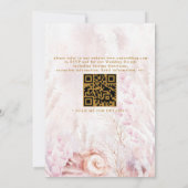 Beach Ocean Wedding Tropical Chic QR Code Wedding Kaart (Achterkant)