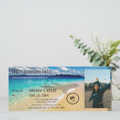 Beach - Ocean with Photo & Plane Afstuderen Kaart (Staand voorkant)