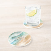 Beach Ocean Zandsteen Onderzetter (Zijkant)