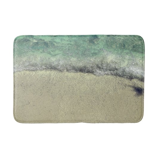 Beach Ocean Zee Abstract Blauwgroen Blauw Groen Fi Badmat (Voorkant)