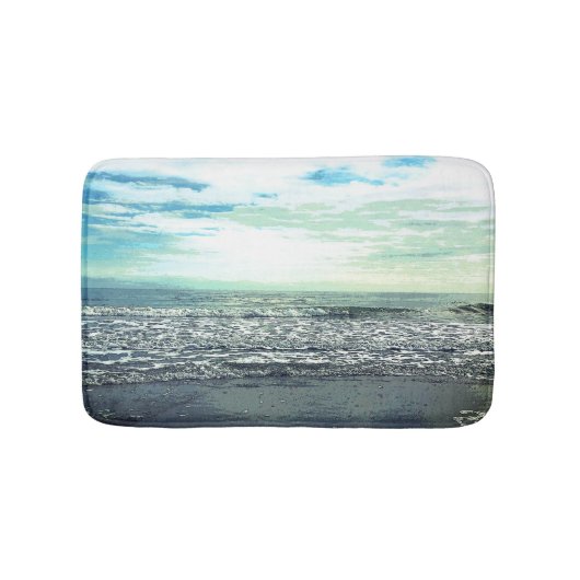 Beach Ocean Zee Abstract Blue Grey Green Fine Art Badmat (Voorkant)