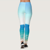 Beach Ocean Zee Blue sky Landscape tropical Leggings (Achterkant)