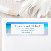Beach Ocean Zee Blue Tropical Summer Weddenschap Etiket (Insitu)