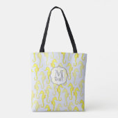 Beach Ocean Zee Life Seahorse Stylish Monogram Tote Bag (Achterkant)