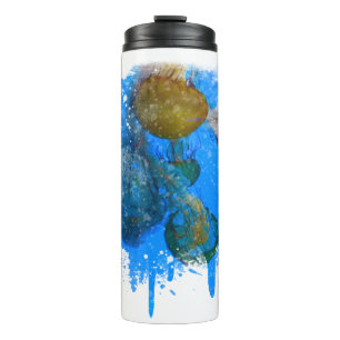 *~* Beach Ocean Zee Nautical Artsy Jelly Fish Thermosbeker