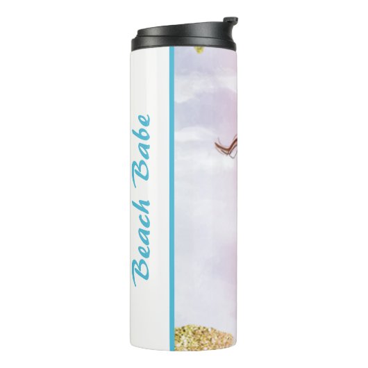 *~* Beach Ocean Zee Nautical Woman Bikini Thermosbeker (Gedraaid links)