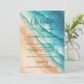 Beach Ocean Zee Oh Baby Kaart (Staand voorkant)