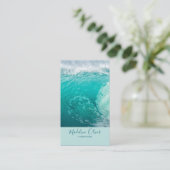 Beach Ocean Zee Travel Spa Aqua Blue Visitekaartje (Staand voorkant)