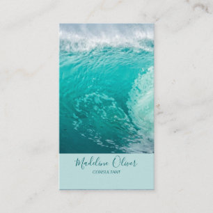 Beach Ocean Zee Travel Spa Aqua Blue Visitekaartje