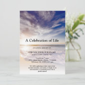 Beach oceanic sebe Celebration of Life Funeral Kaart (Staand voorkant)