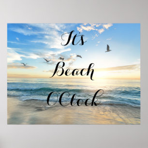 Beach O'Clock Poster