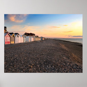 Beach of Cayeux sur Mer in Frankrijk Poster