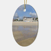 Beach of Saint-Cast-le-Guildo in Frankrijk Keramisch Ornament (Links)