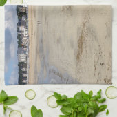 Beach of Saint-Cast-le-Guildo in Frankrijk Theedoek (Gevouwen)