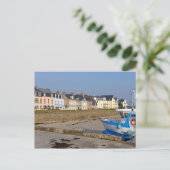 Beach of Saint-Vaast-la-Hougue in Frankrijk Briefkaart (Staand voorkant)