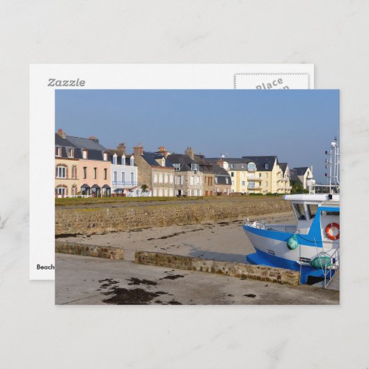 Beach of Saint-Vaast-la-Hougue in Frankrijk Briefkaart (Voorkant / Achterkant)