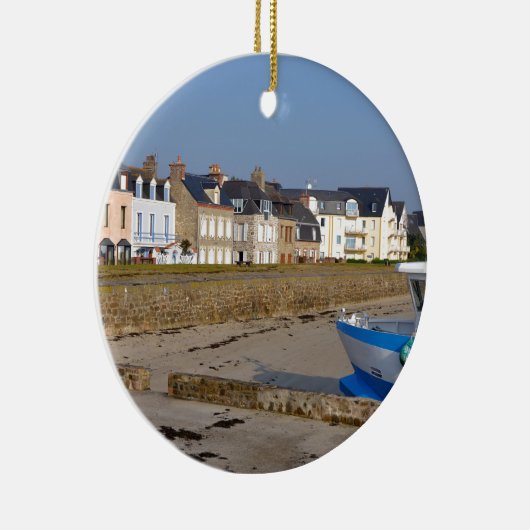 Beach of Saint-Vaast-la-Hougue in Frankrijk Keramisch Ornament (Rechts)